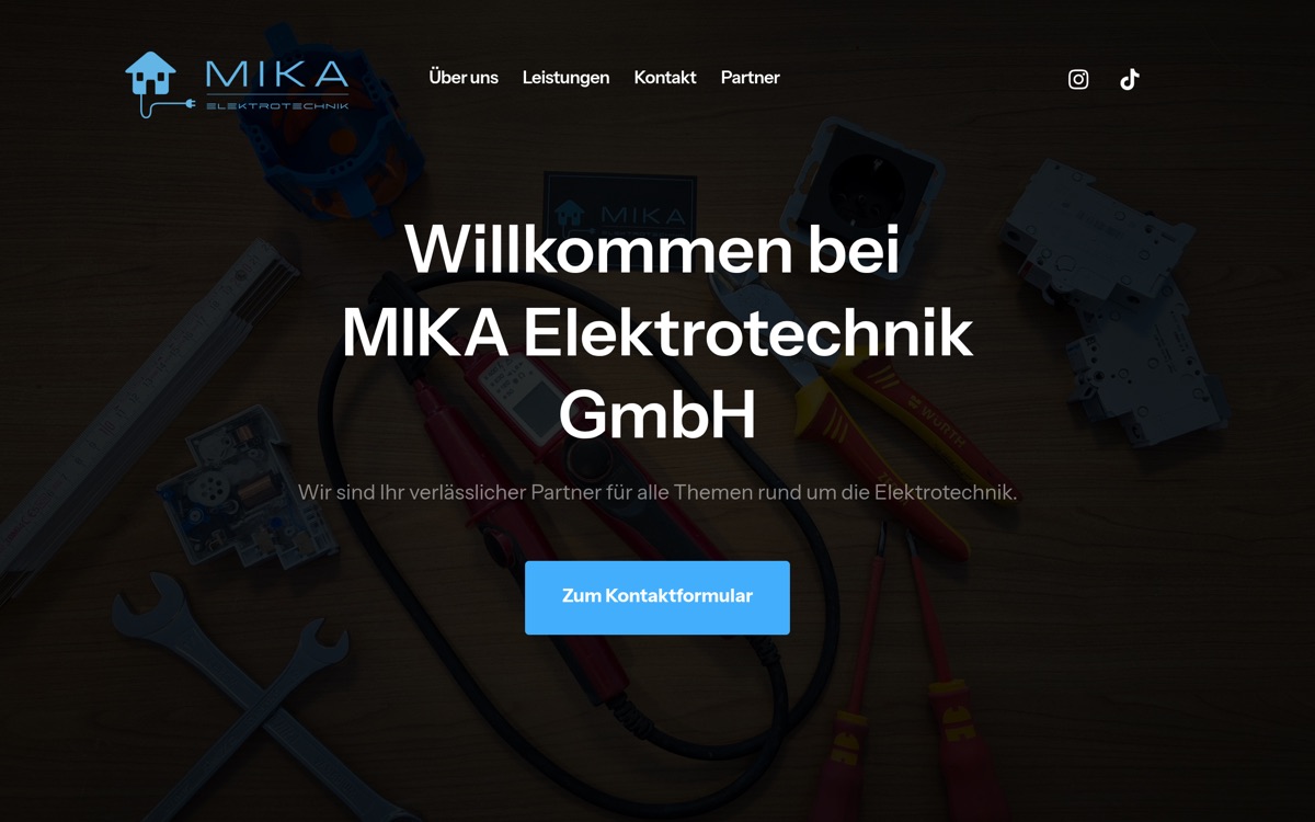 Mika Elektrotechnik — Website von OPSALTECH